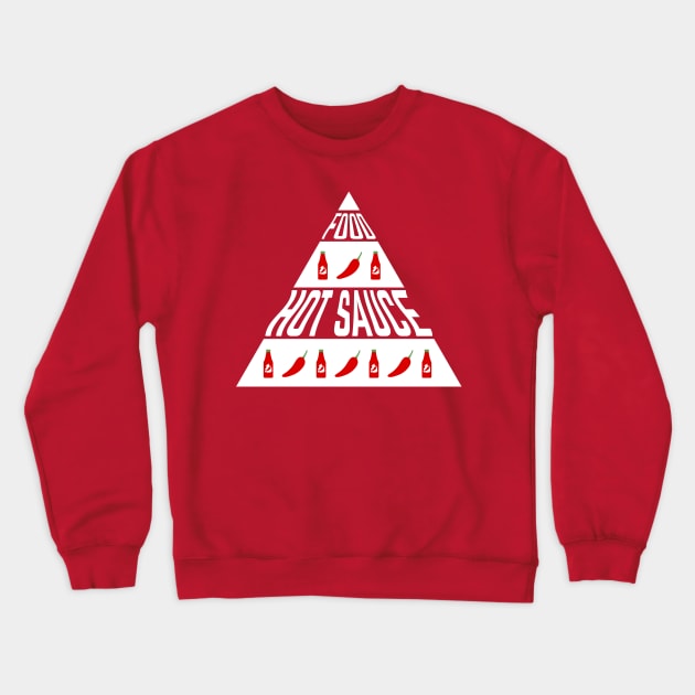 Food Pyramid by Hot Sauce Crewneck Sweatshirt by Chiro Loco